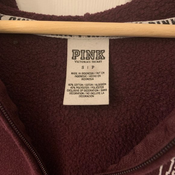 VS Pink Long Sleeve 1/4 Zip Athletic Top Sz Small - Picture 2 of 2